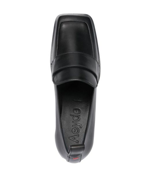 Aeyde Black Anka 55mm Leather Loafers