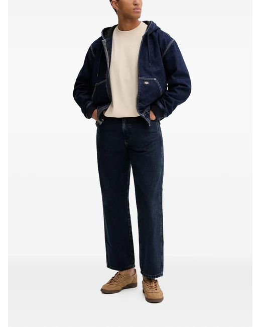 Dickies Blue Hooded Denim Jacket for men
