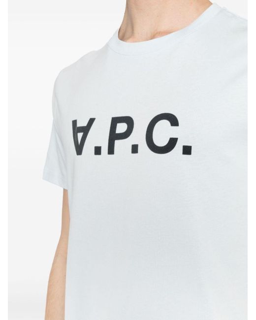 A.P.C. T-Shirt mit Logo-Print in White für Herren