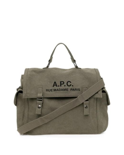 A.P.C. Green Sac Porté Épaule À Logo Imprimé for men