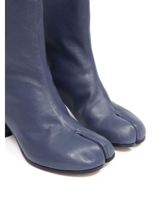 Maison Margiela Blue Tabi 60mm Leather Ankle Boots