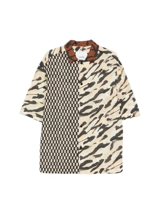 Nanushka White Anwell Patterned Shirt for men
