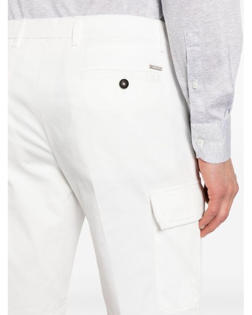 Corneliani Halbhohe Cargo-Shorts in White für Herren