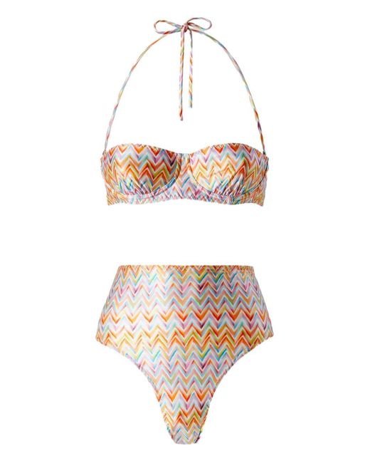 Missoni White Zigzag-Pattern Bikini