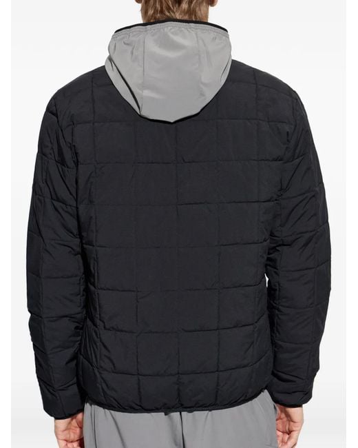 EA7 Blue Logo-Patch Quilted Jacket for men