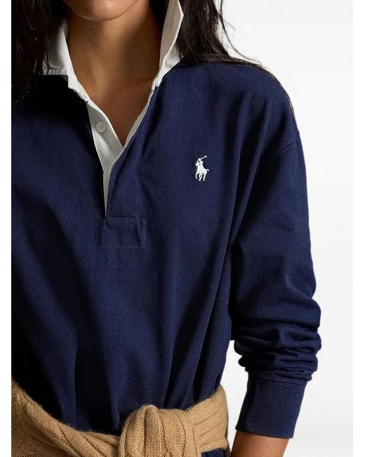 Polo Ralph Lauren Blue Logo-Embroidered Polo Shirt
