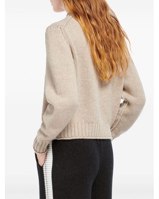 Barrie Natural Chunky Cashmere Cardigan