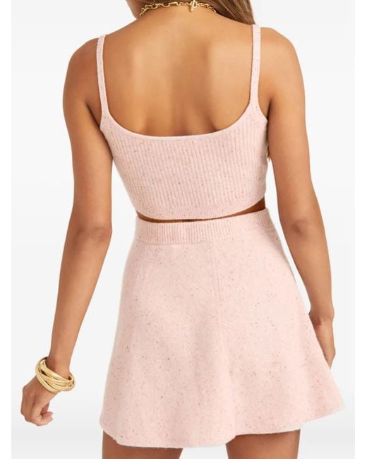 LoveShackFancy Pink Lanchester Elasticated Skirt