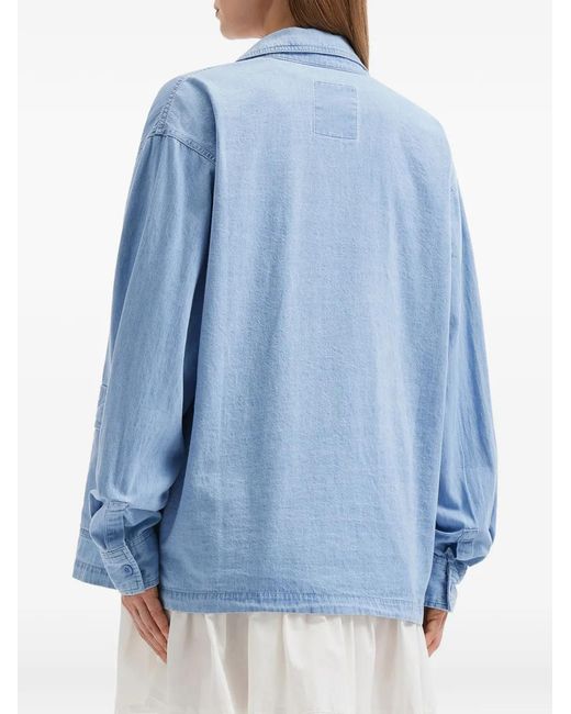Chocoolate Blue Button-Up Denim Shirt