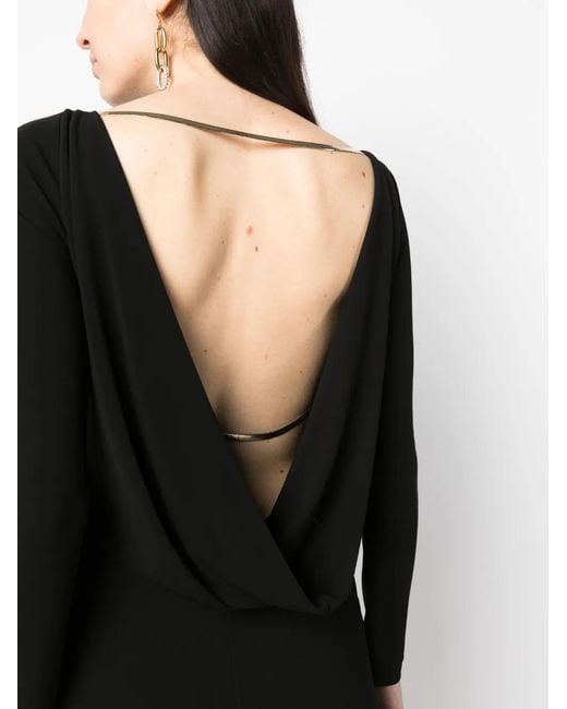 DSquared² Black Open Back Long Dress