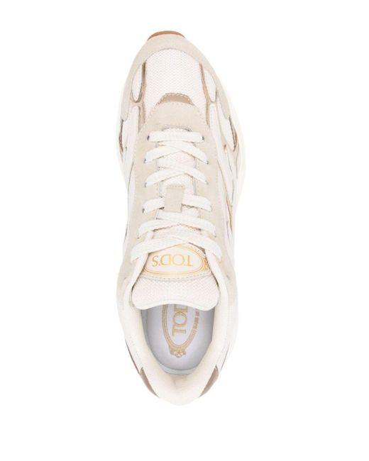 Tod's White Panelled Leather Sneakers