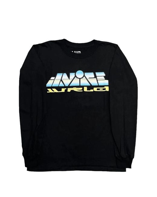 Vlone(GOAT) Black Juice Wrld 999 Globe Long-Sleeve Sweatshirt for men