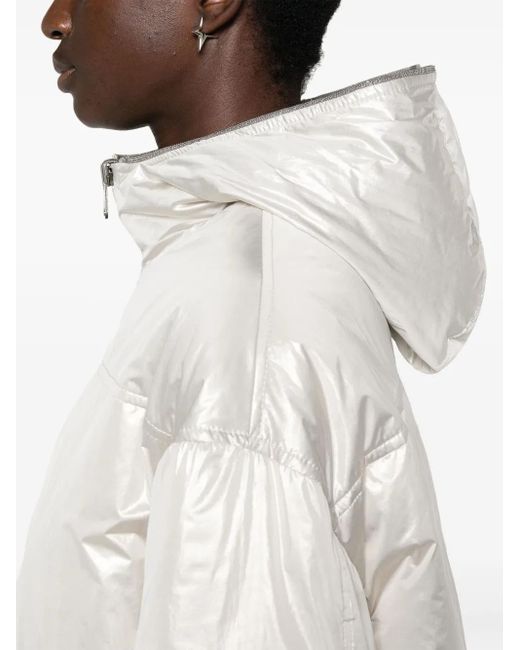 Plumífero Reversible Metalizado Brunello Cucinelli de color White