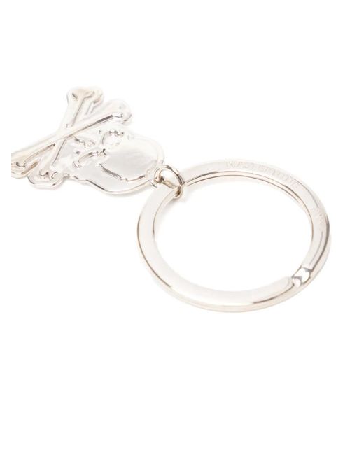 MASTERMIND WORLD White Logo Keyring for men