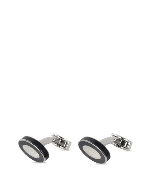 Hackett White Boutons De Manchette À Logo Gravé for men