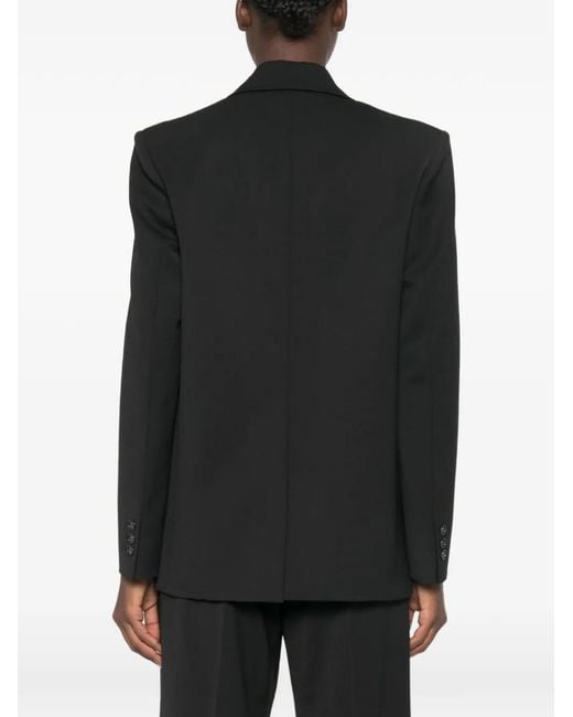 ANDAMANE Black Single-Breasted Notched-Lapels Blazer