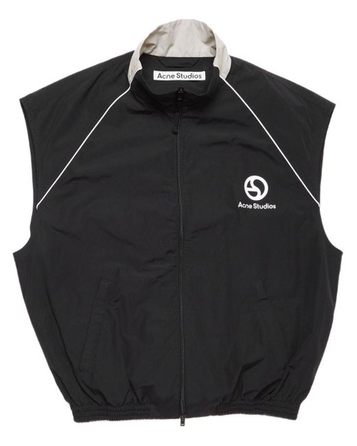 メンズ Acne ロゴ ベスト Black