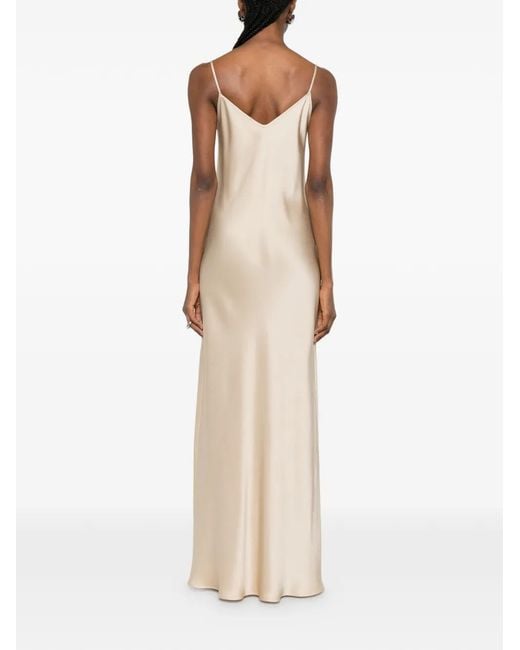 Antonelli White V-Neck Slip Maxi Dress