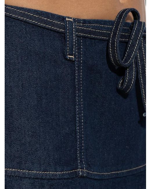 Samsøe & Samsøe Blue Satilly Drawstring-Fastening Midi Skirt