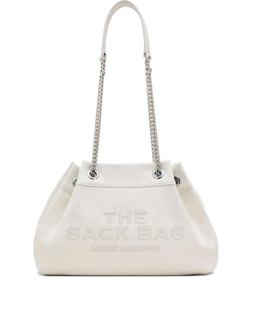 Marc Jacobs White The Leather Chain Sack Bag