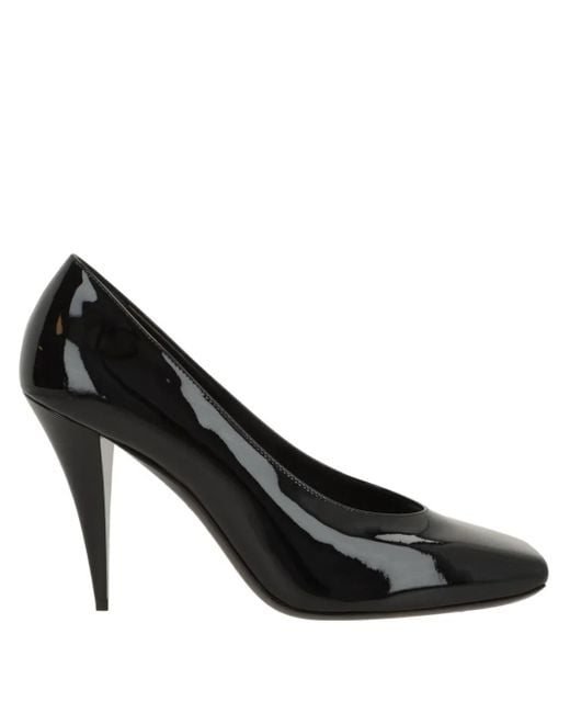 Givenchy Black 94Mm Patent-Leather Square-Toe Heeled Pumps