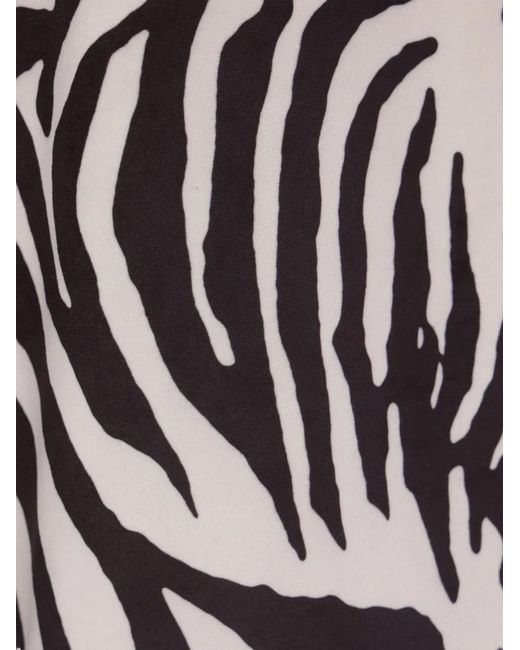 Duran Lantink White Zebra-Print Flared Trousers