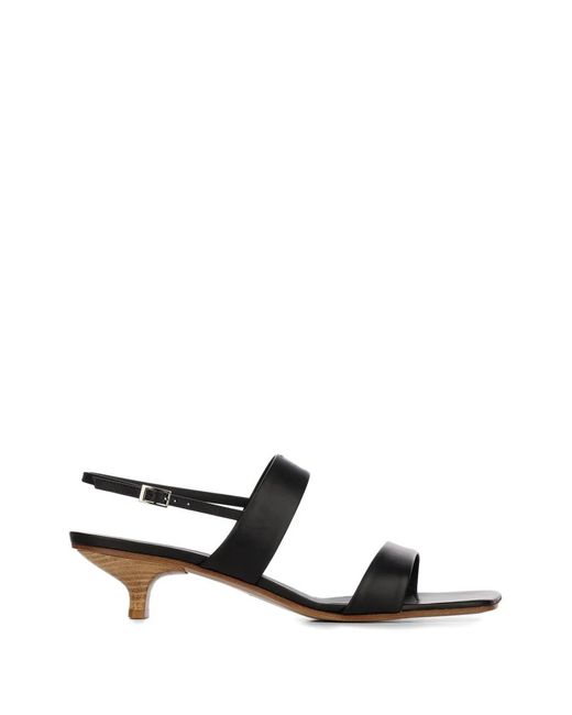 Vicini White Leather Heeled Sandals