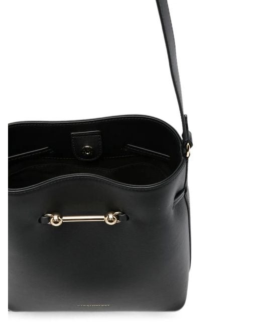 Strathberry White Corda Bucket Leather Tote Bag