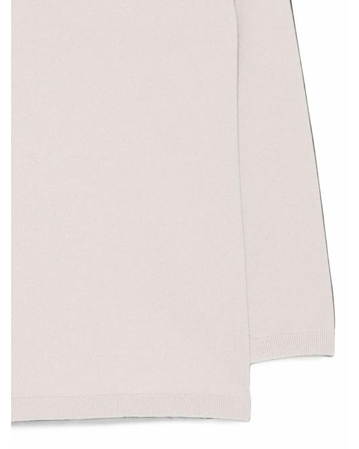 Alpha Studio White Boat-Neck Sweater