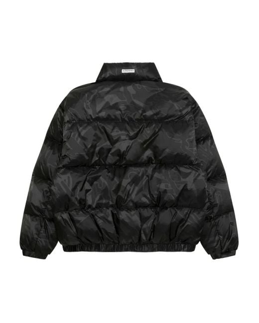 Aape By A Bathing Ape Black Logo Puffer Jacket for men