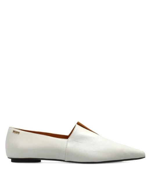 Tod's White Pumps Mit Spitzer Kappe