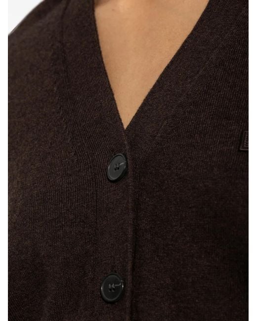 Isabel Marant Black Karina Logo-Patch V-Neck Cardigan