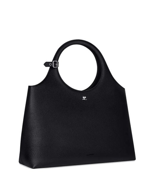 Courreges Black Holy Day Schultertasche Aus Leder