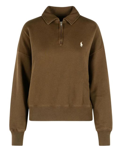 Polo Ralph Lauren Green Classic-Collar Logo-Embroidered Polo Top