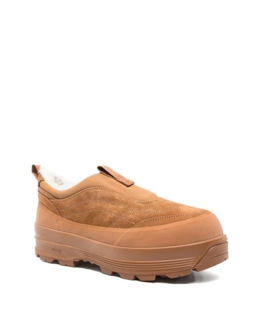 Diemme Brown Shearling Low-Top Boots for men