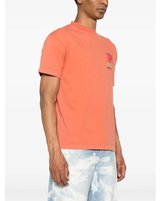 Palm Angels X Moneygram T-Shirt Met Print in het Orange
