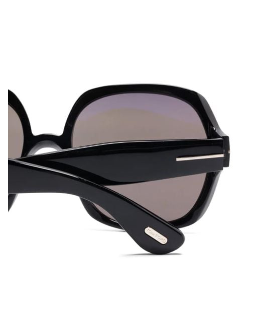 Tom Ford Gray Oversize-Frame Sunglasses