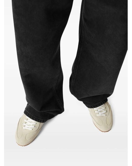 Axel Arigato White Daze Runner Suede Lace-Up Low-Top Sneakers