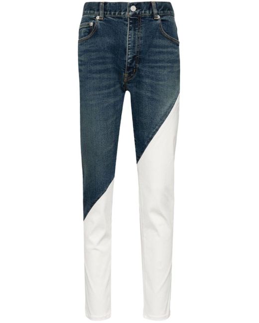 Undercover Blue Halbhohe Slim-Fit-Jeans
