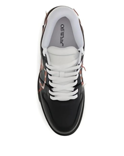 Off-White c/o Virgil Abloh Black Arrow-Detail Leather Sneakers for men