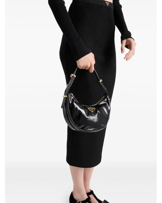 Prada Black Fitted Skirt With Ribbed Texture And Comfort