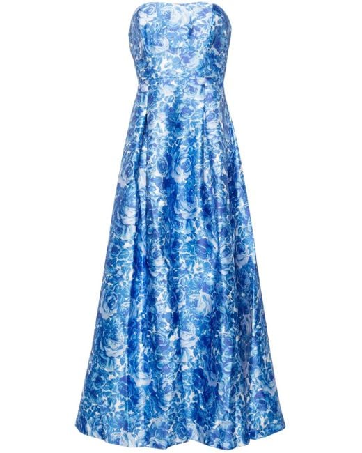 Sachin & Babi Blue Giovanna Floral-Print Dress