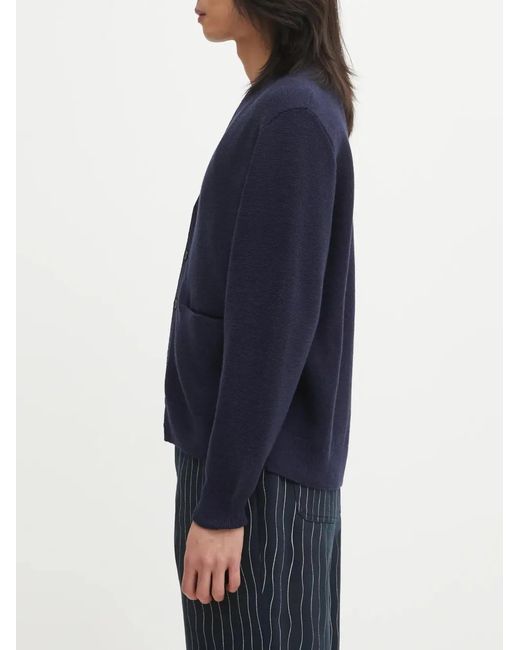 Visvim Blue Selmer Patch-Pocket Cardigan for men