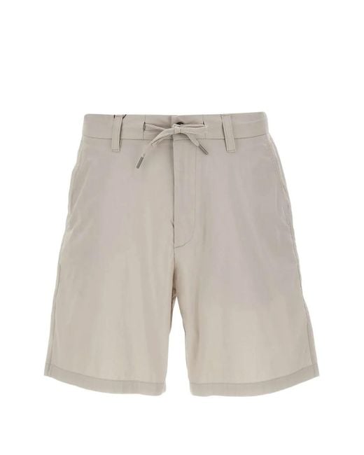 Boss White Drawstring Chino Shorts for men