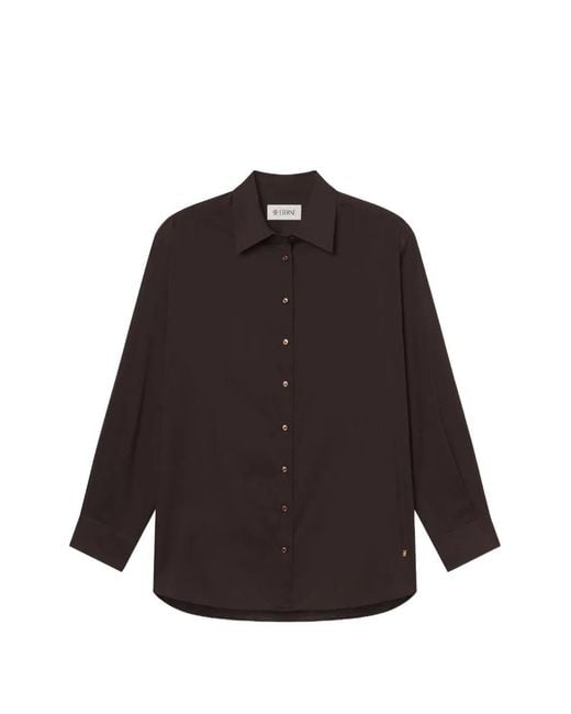 ÉTERNE Purple Button-Fastening Point-Collar Shirt