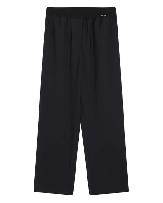 Miu Miu Blue Hose Mit Logo-Patch