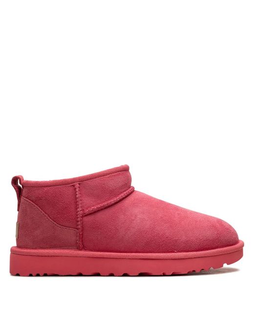 Ugg Red Classic Ultra Mini Suede Boots