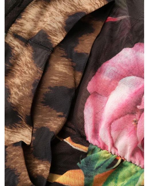 Philipp Plein Red Minikleid Mit Blumen-Print