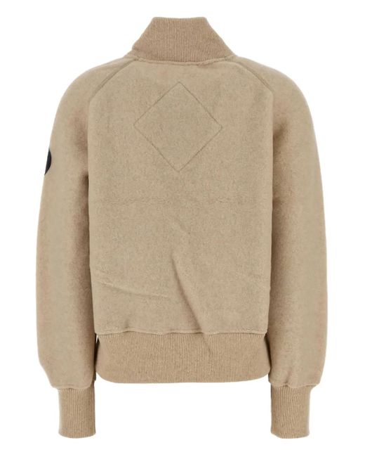 Canada Goose Natural Wool Blend Fleece Bomber Jacket