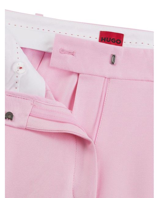 Pantalon de costume à coupe courte HUGO en coloris Pink